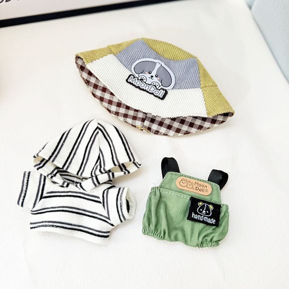 4inch bag charm cute custom clothes outfits - green overall - 0507 - Picture 2 of 2